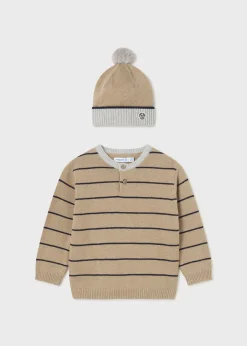 Flash Sale Jersey con gorro rayas bebé Jerséis Y Sudaderas