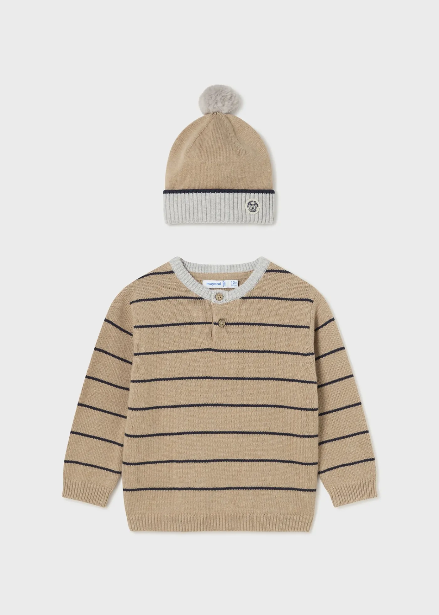 Flash Sale Jersey con gorro rayas bebé Jerséis Y Sudaderas