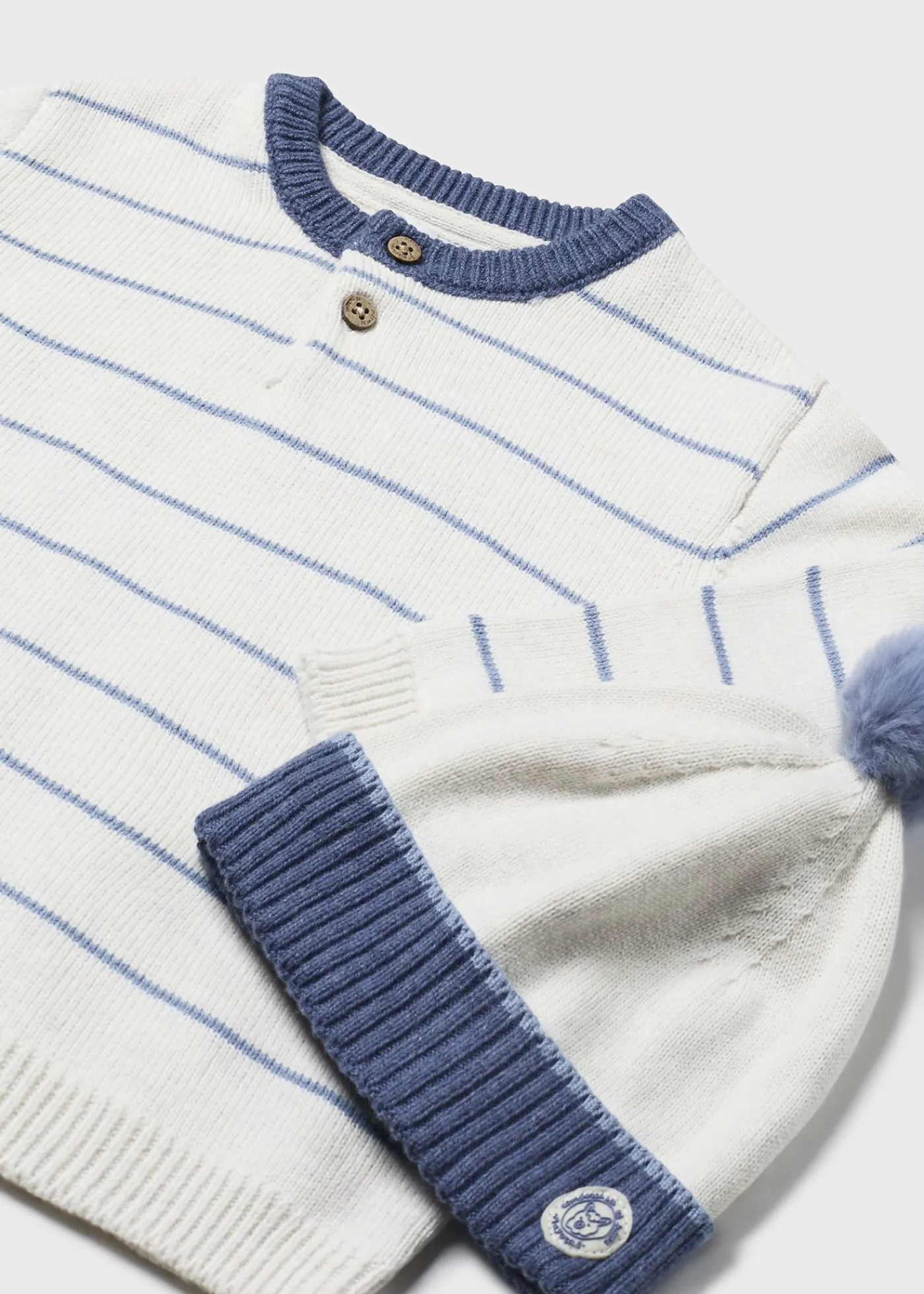 Clearance Jersey con gorro rayas bebé Jerséis Y Sudaderas