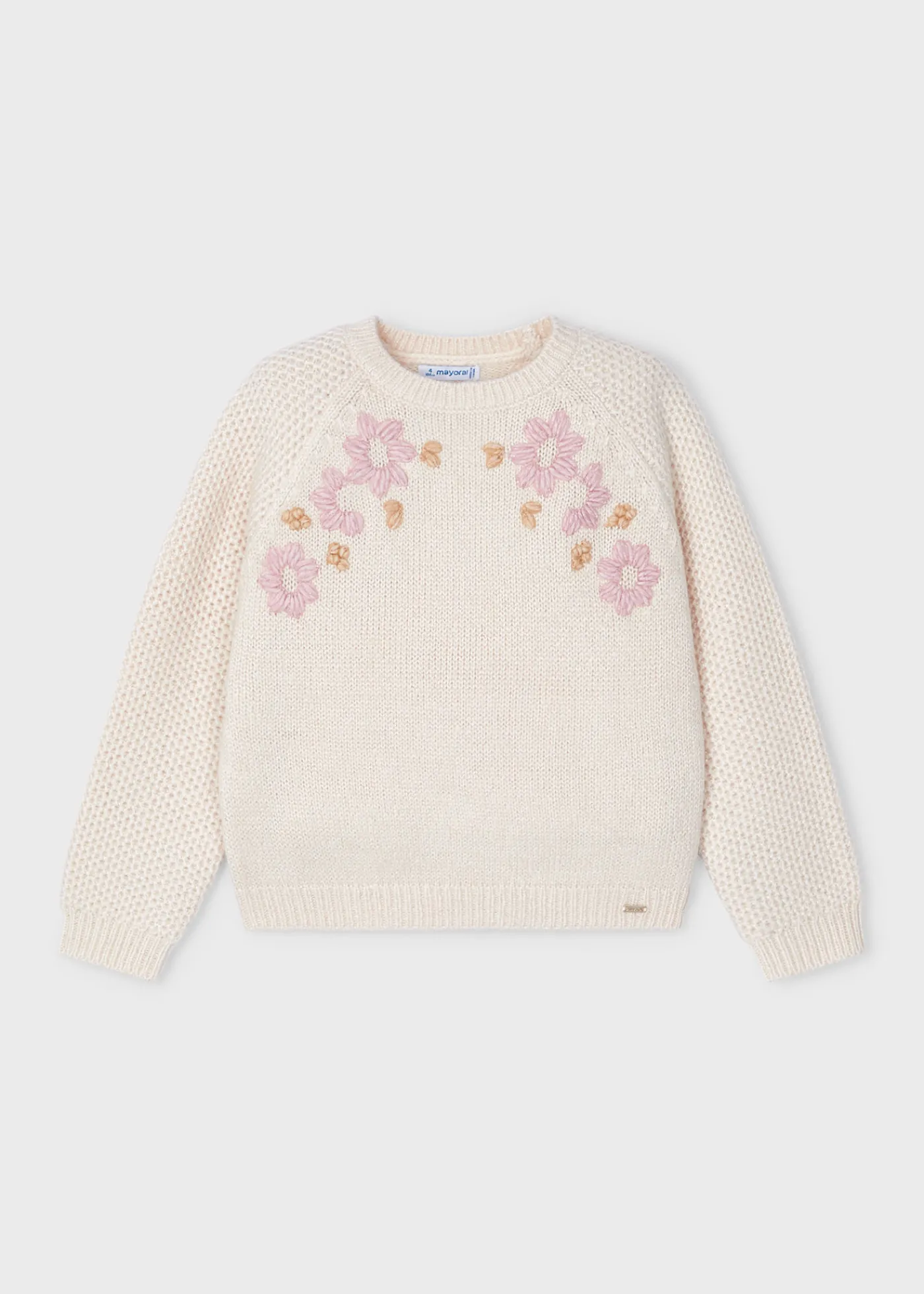 Hot Jersey flores bordadas niña Jerséis Y Sudaderas