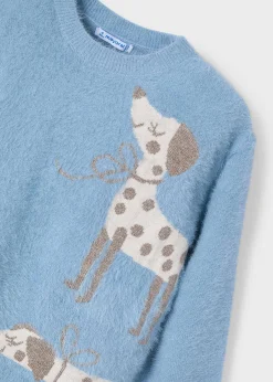 Sale Jersey intarsia perritos niña Jerséis Y Sudaderas