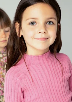 Flash Sale Jersey semicisne canalé niña Camisetas Y Polos