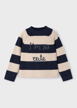 Cheap Jersey texto rayas niña Jerséis Y Sudaderas
