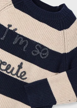Cheap Jersey texto rayas niña Jerséis Y Sudaderas