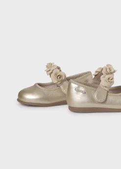 Outlet Mercedita metalizada flores bebé Bailarinas Y Merceditas|Bailarinas Y Merceditas