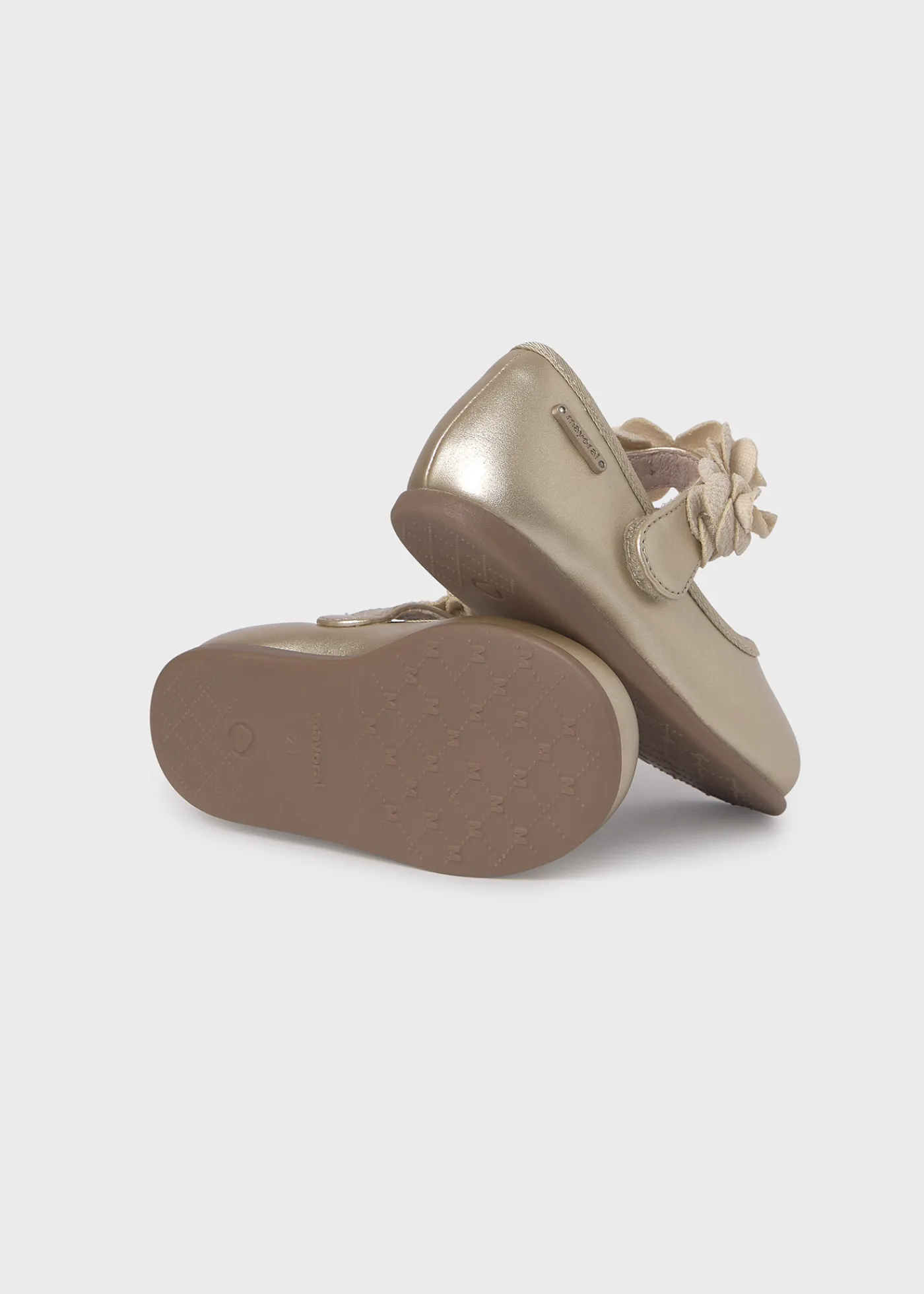 Outlet Mercedita metalizada flores bebé Bailarinas Y Merceditas|Bailarinas Y Merceditas