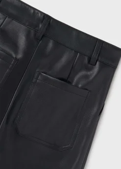 Best Sale Pantalón acampanado polipiel chica Pantalones Y Faldas