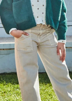 Hot Pantalón acampanado sarga chica Pantalones Y Faldas