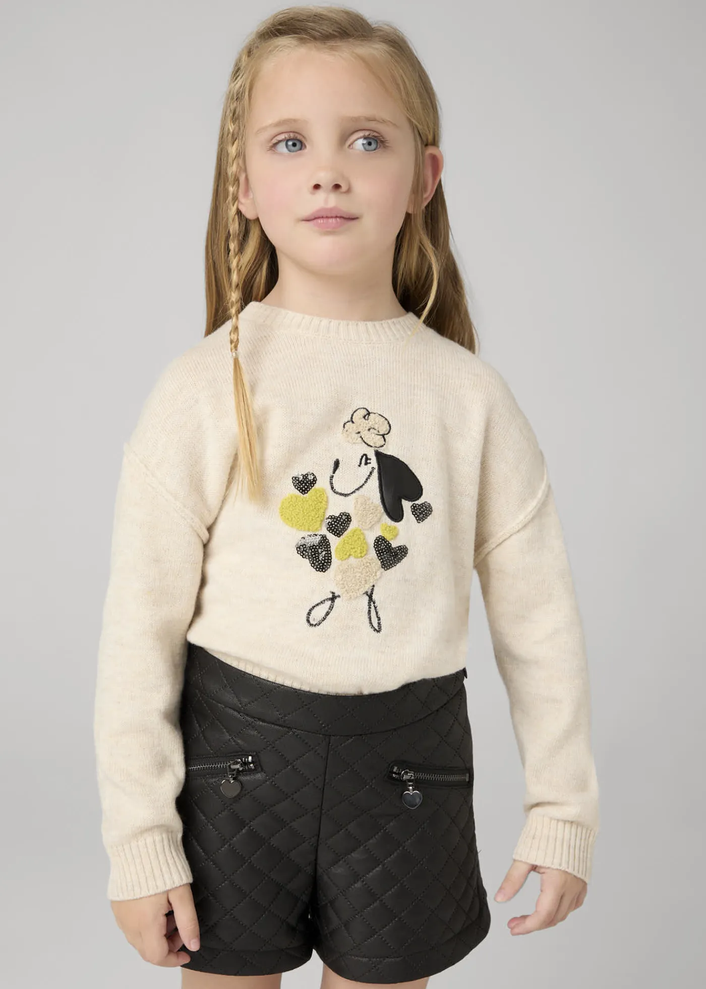 Store Pantalón corto acolchado niña Pantalones Y Faldas
