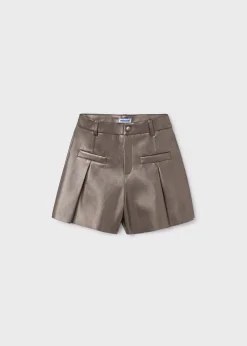 Best Sale Pantalón corto polipiel chica Pantalones Y Faldas
