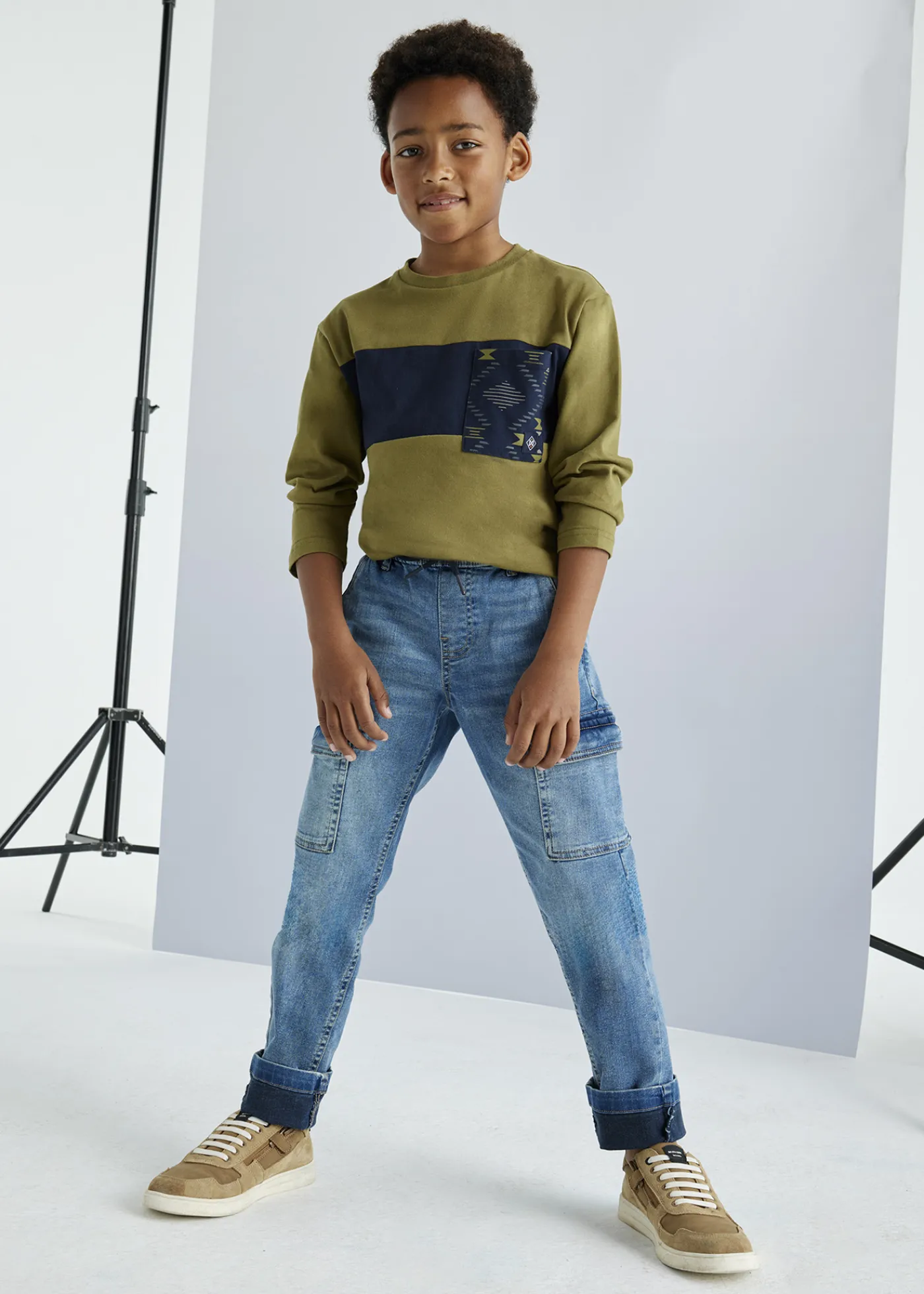 Online Pantalón vaquero cargo chico Pantalones