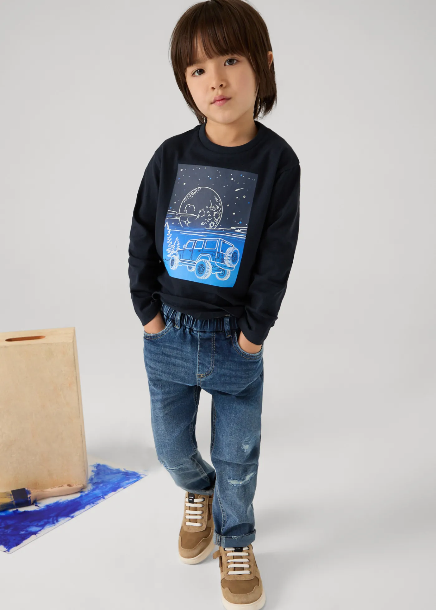 Sale Pantalón vaquero rotos niño Pantalones
