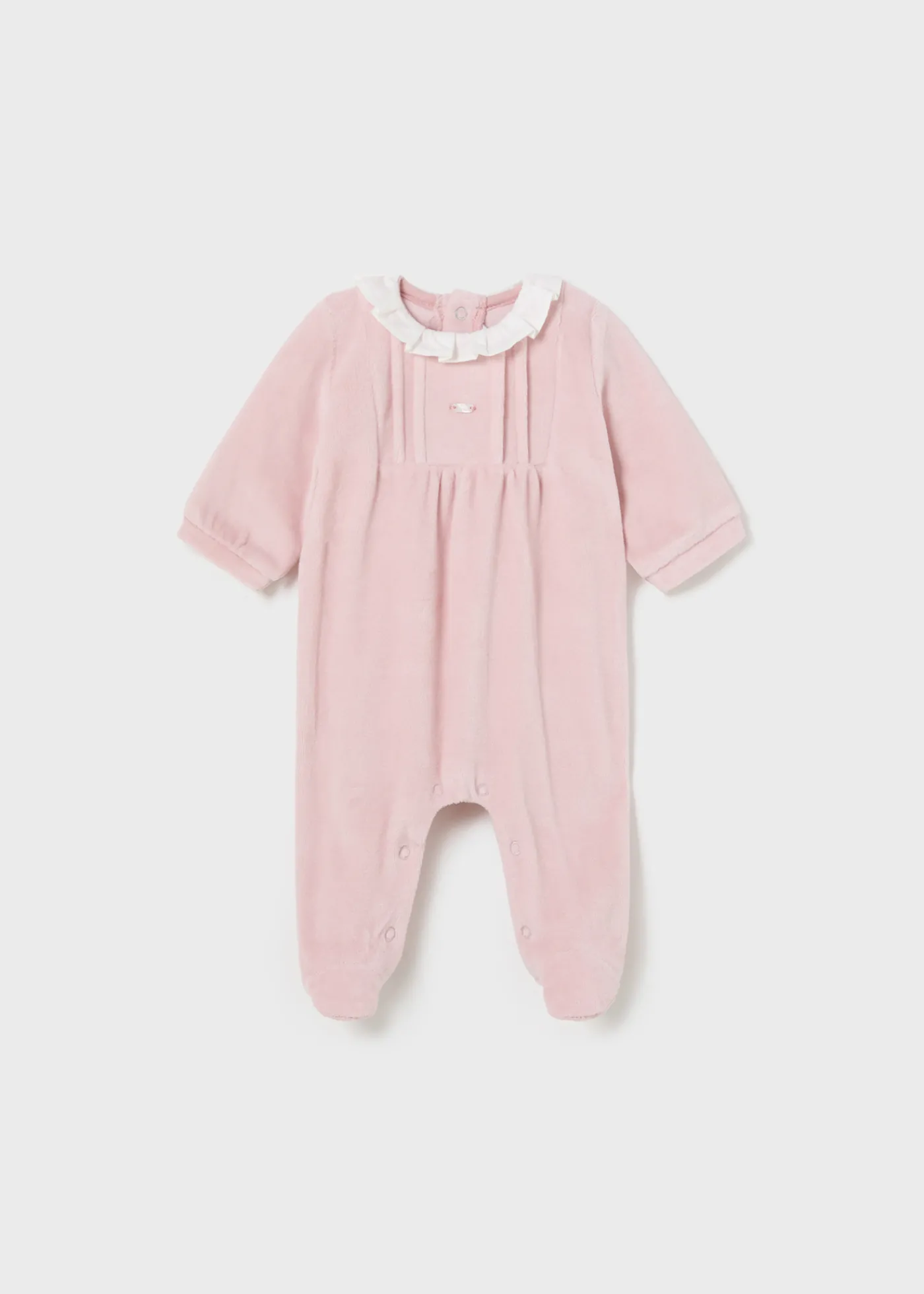 Shop Pelele tundosado cuello recién nacida Pijamas Y Peleles