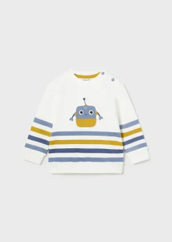 Clearance Pullover rayas aplique bebé Jerséis Y Sudaderas