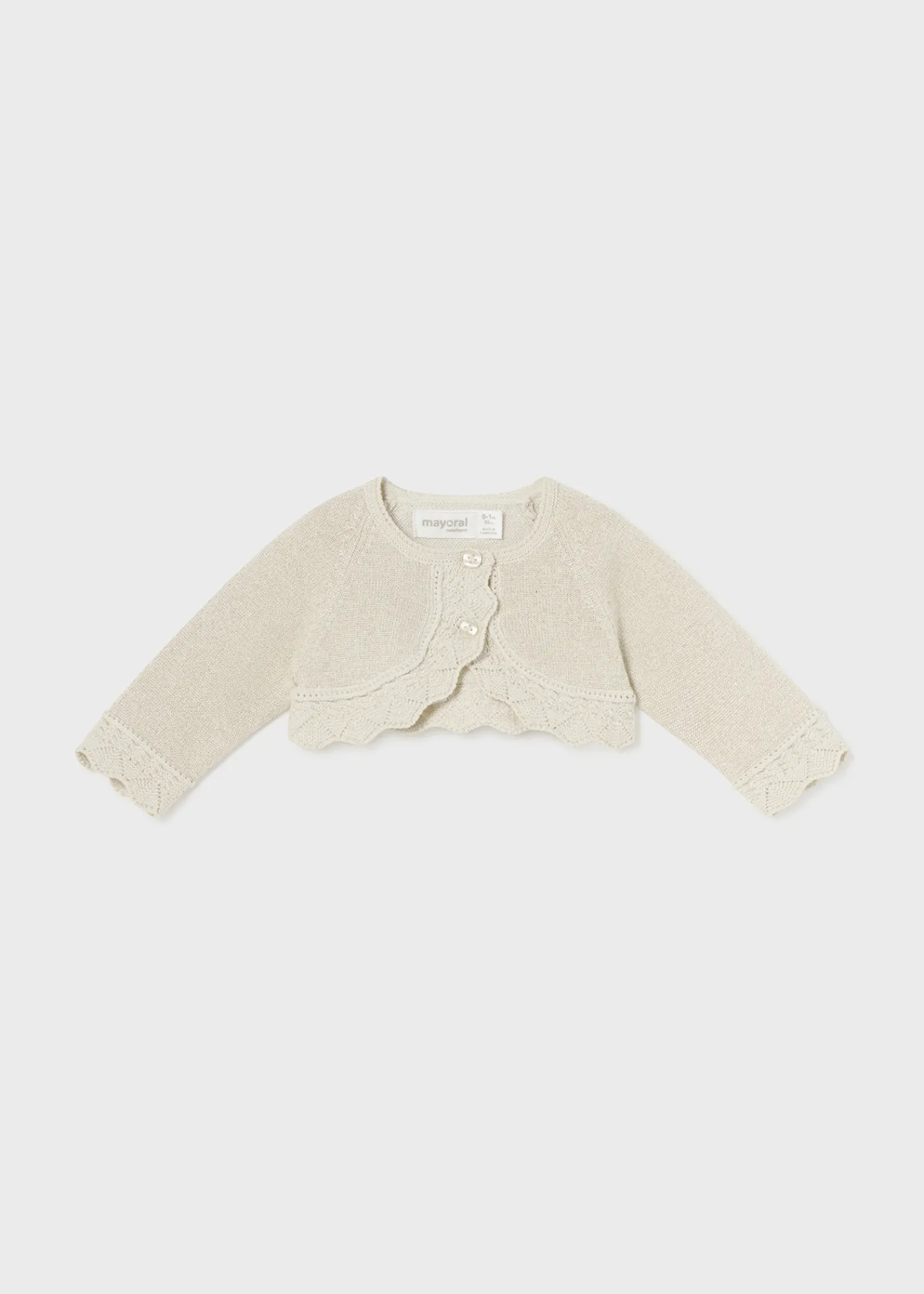 Outlet Rebeca bolero tricot recién nacida Rebecas