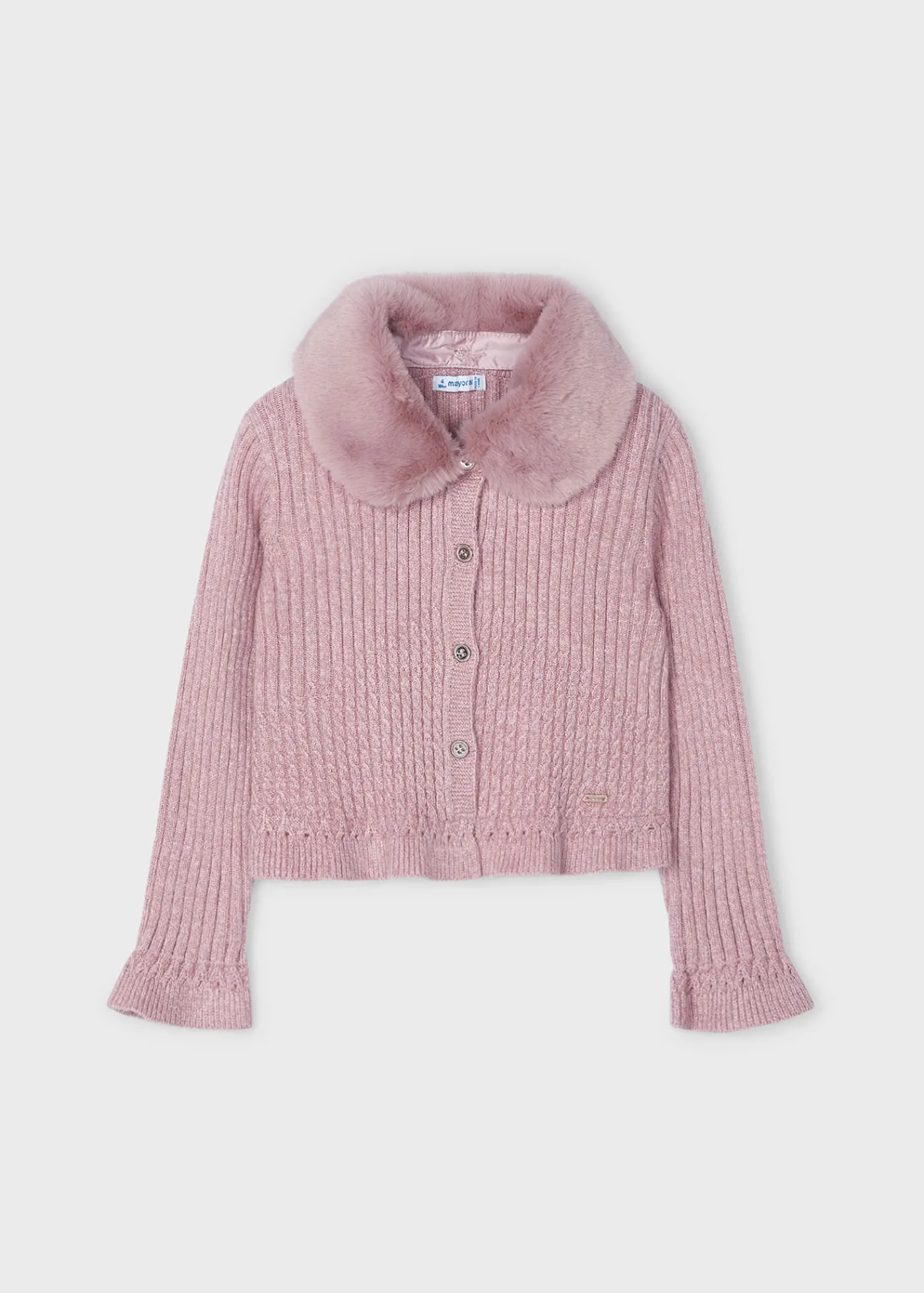 Store Rebeca tricot cuello pelo niña Rebecas Y Chaquetas De Punto