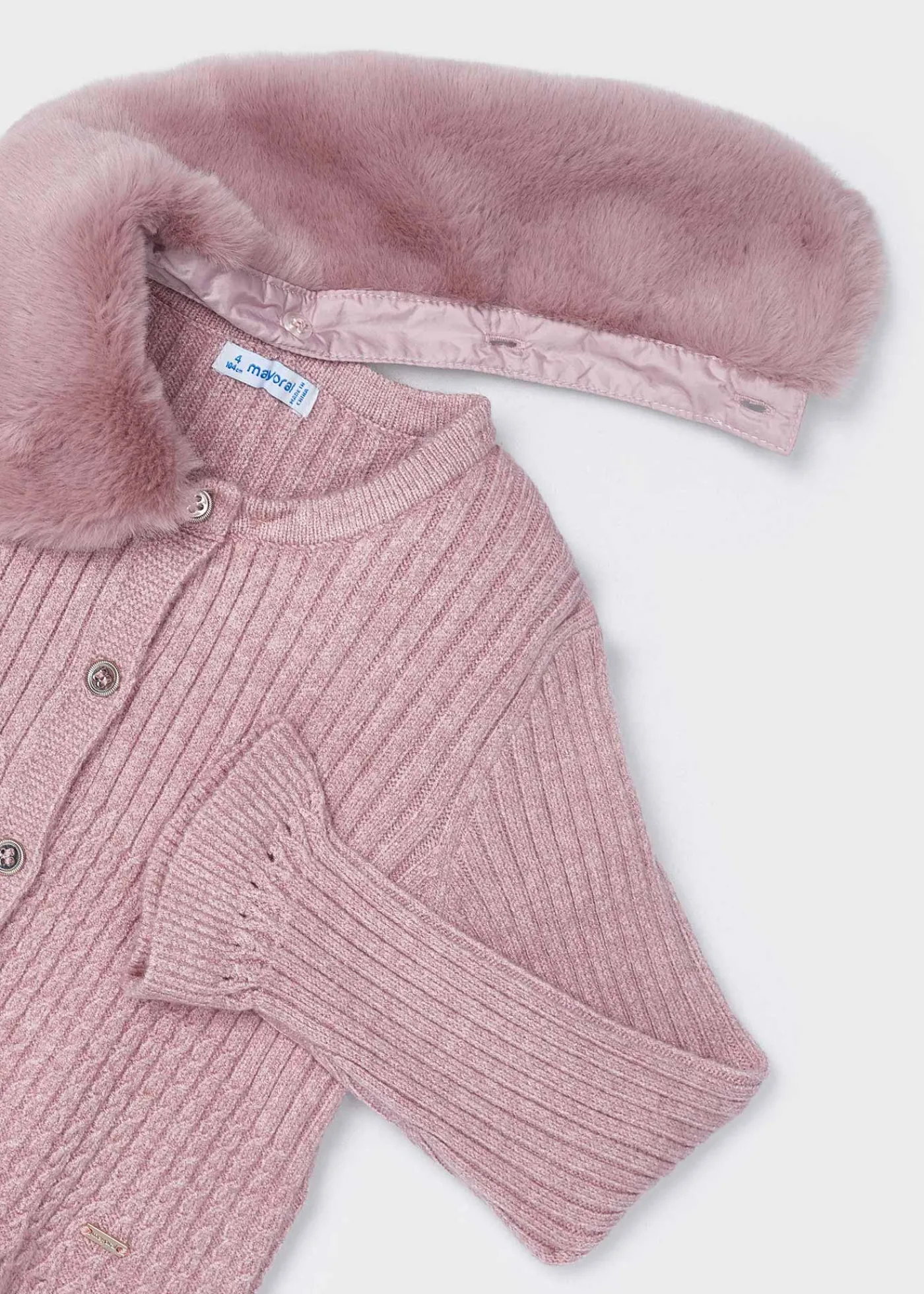 Store Rebeca tricot cuello pelo niña Rebecas Y Chaquetas De Punto