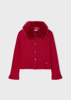 Outlet Rebeca tricot cuello pelo niña Rebecas Y Chaquetas De Punto