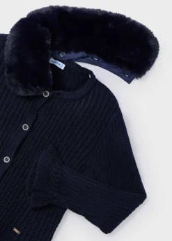 Cheap Rebeca tricot cuello pelo niña Rebecas Y Chaquetas De Punto