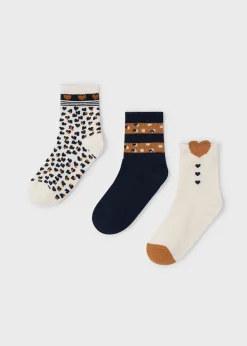Hot Set 3 calcetines corazones niña Accesorios Y Complementos