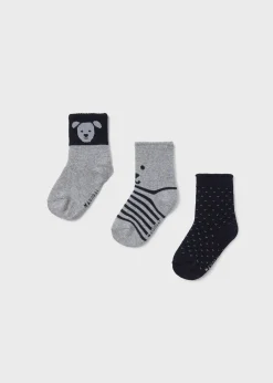 Outlet Set 3 calcetines perrito bebé Accesorios Y Complementos