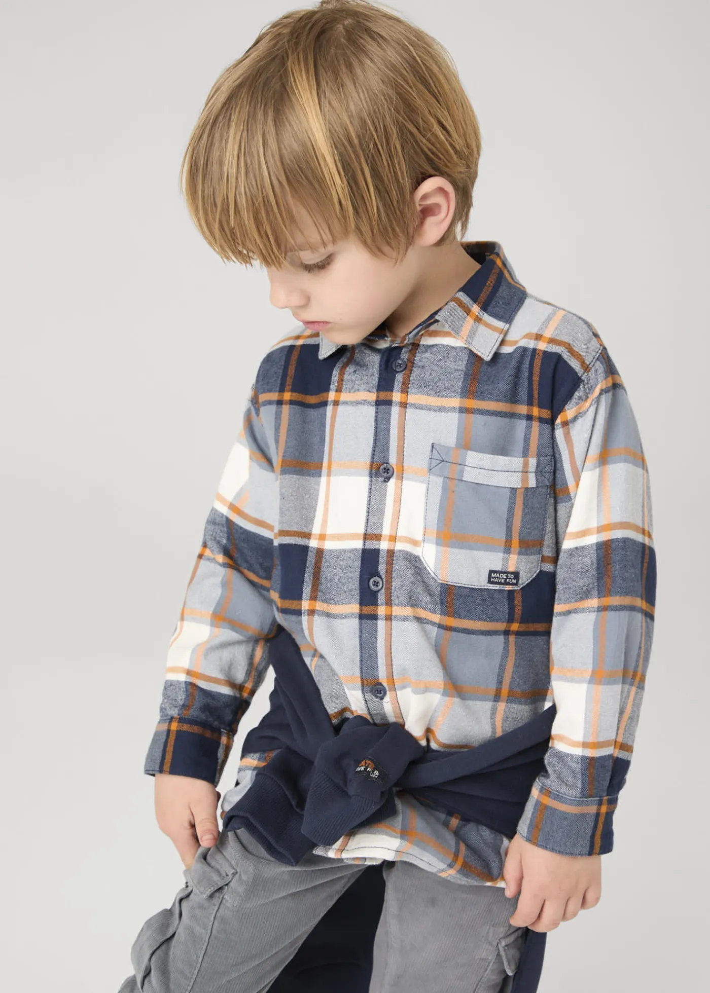 Cheap Sobrecamisa cuadros niño Camisas