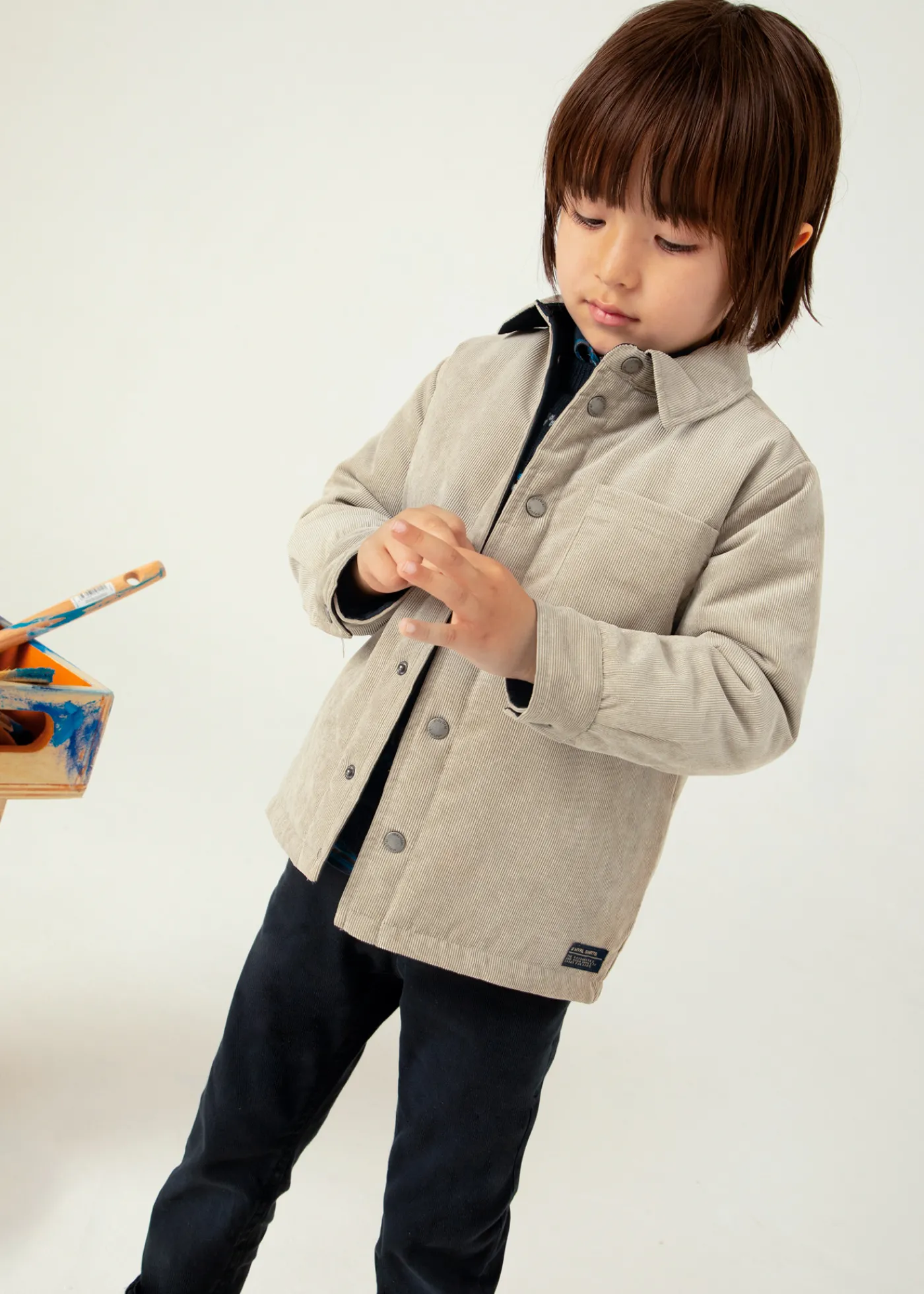 Cheap Sobrecamisa reversible pana niño Camisas