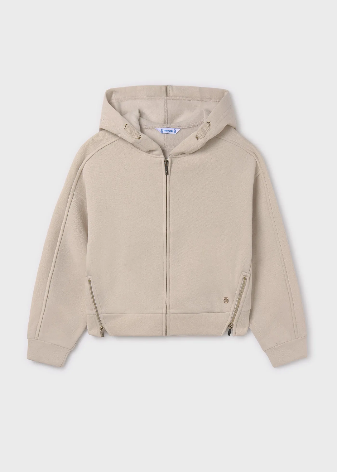 Fashion Sudadera aberturas cremalleras chica Jerséis Y Sudaderas
