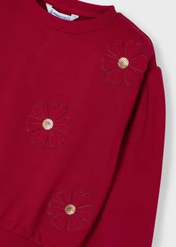 Cheap Sudadera apliques flores niña Jerséis Y Sudaderas