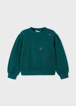 Sale Sudadera apliques flores niña Jerséis Y Sudaderas