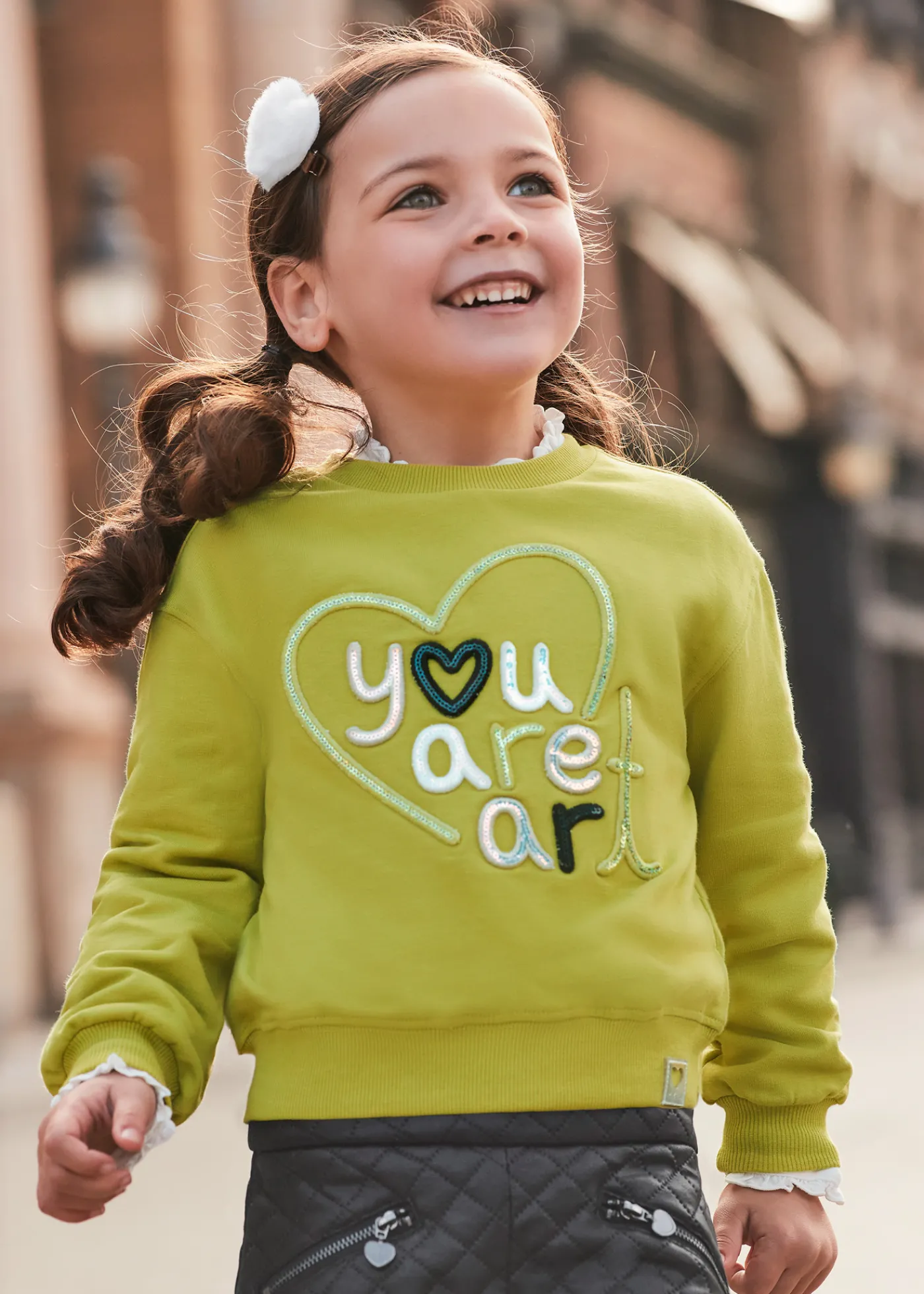 Best Sale Sudadera bordada niña Jerséis Y Sudaderas
