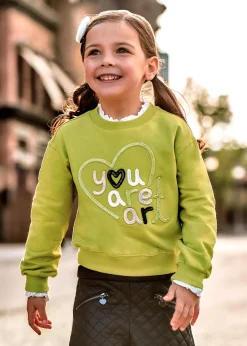 Best Sale Sudadera bordada niña Jerséis Y Sudaderas