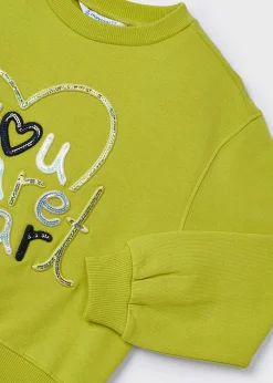 Best Sale Sudadera bordada niña Jerséis Y Sudaderas