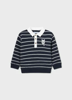 Best Sudadera con cuello rayas bebé Jerséis Y Sudaderas