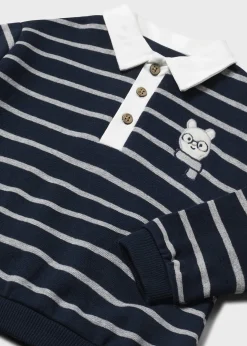 Best Sudadera con cuello rayas bebé Jerséis Y Sudaderas
