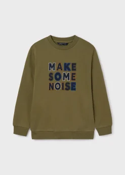 Outlet Sudadera texto bordado chico Sudaderas