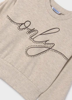 Best Sale Sudadera texto chica Jerséis Y Sudaderas