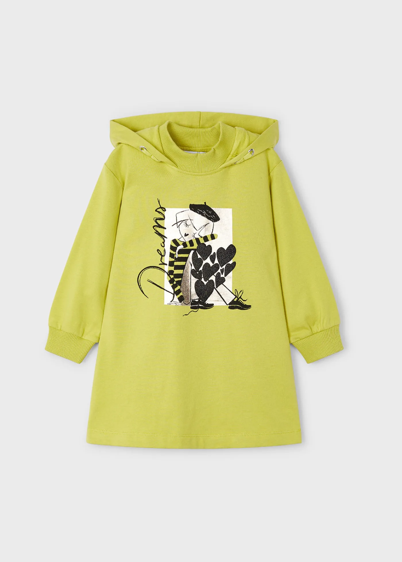 Fashion Vestido capucha casual niña Vestidos