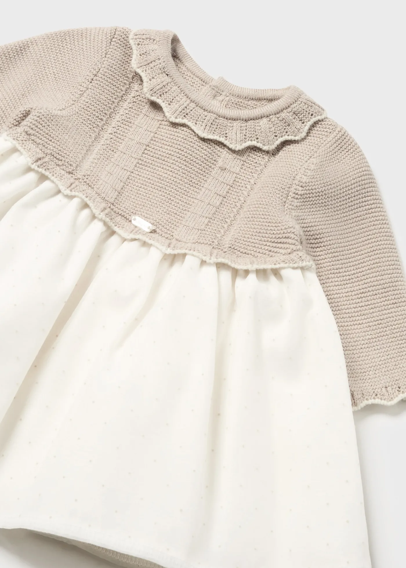 Best Sale Vestido combinado organza recién nacida Vestidos