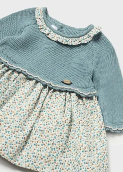 Cheap Vestido combinado tricot recién nacida Vestidos
