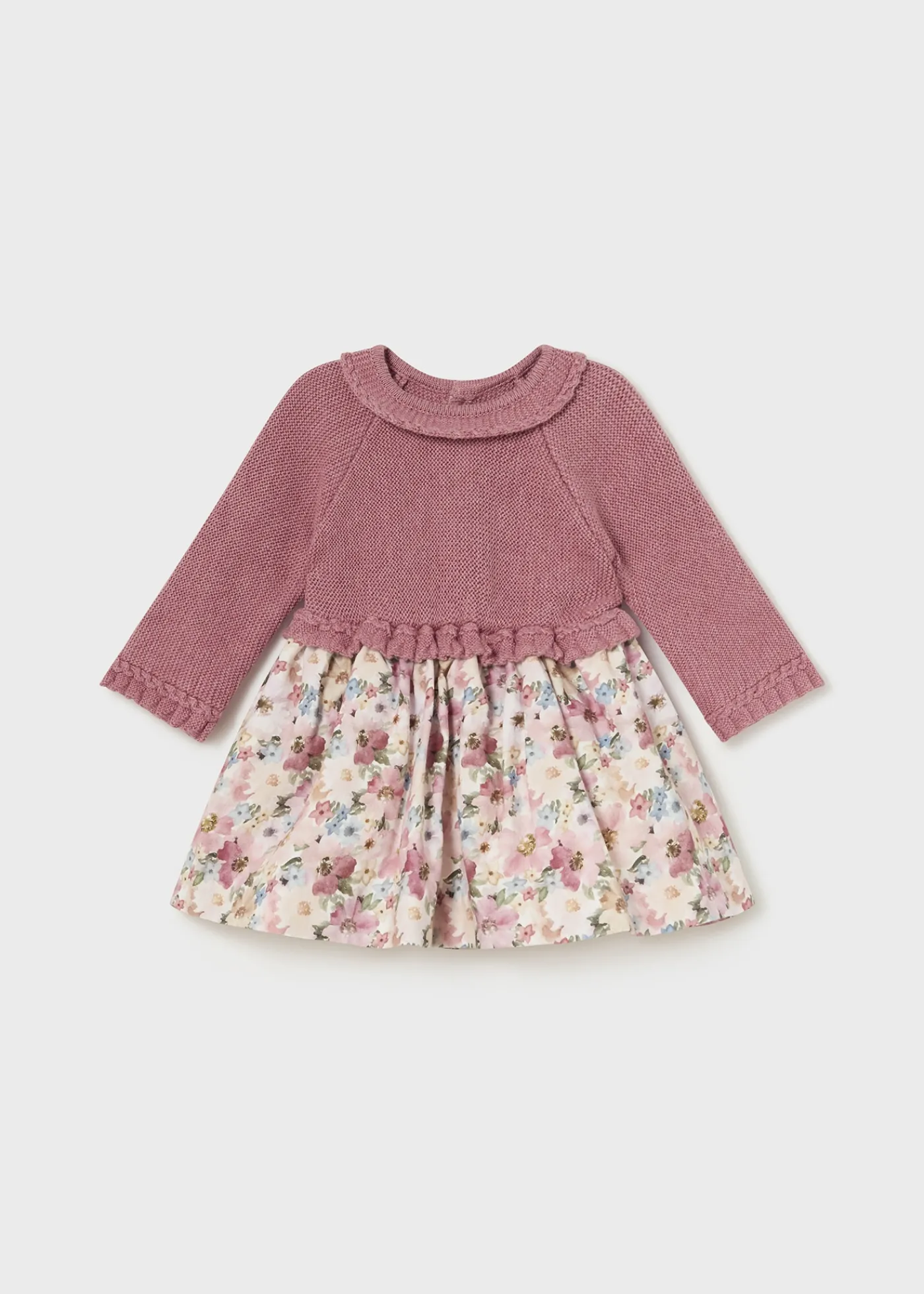 Discount Vestido combinado tricot recién nacida Vestidos