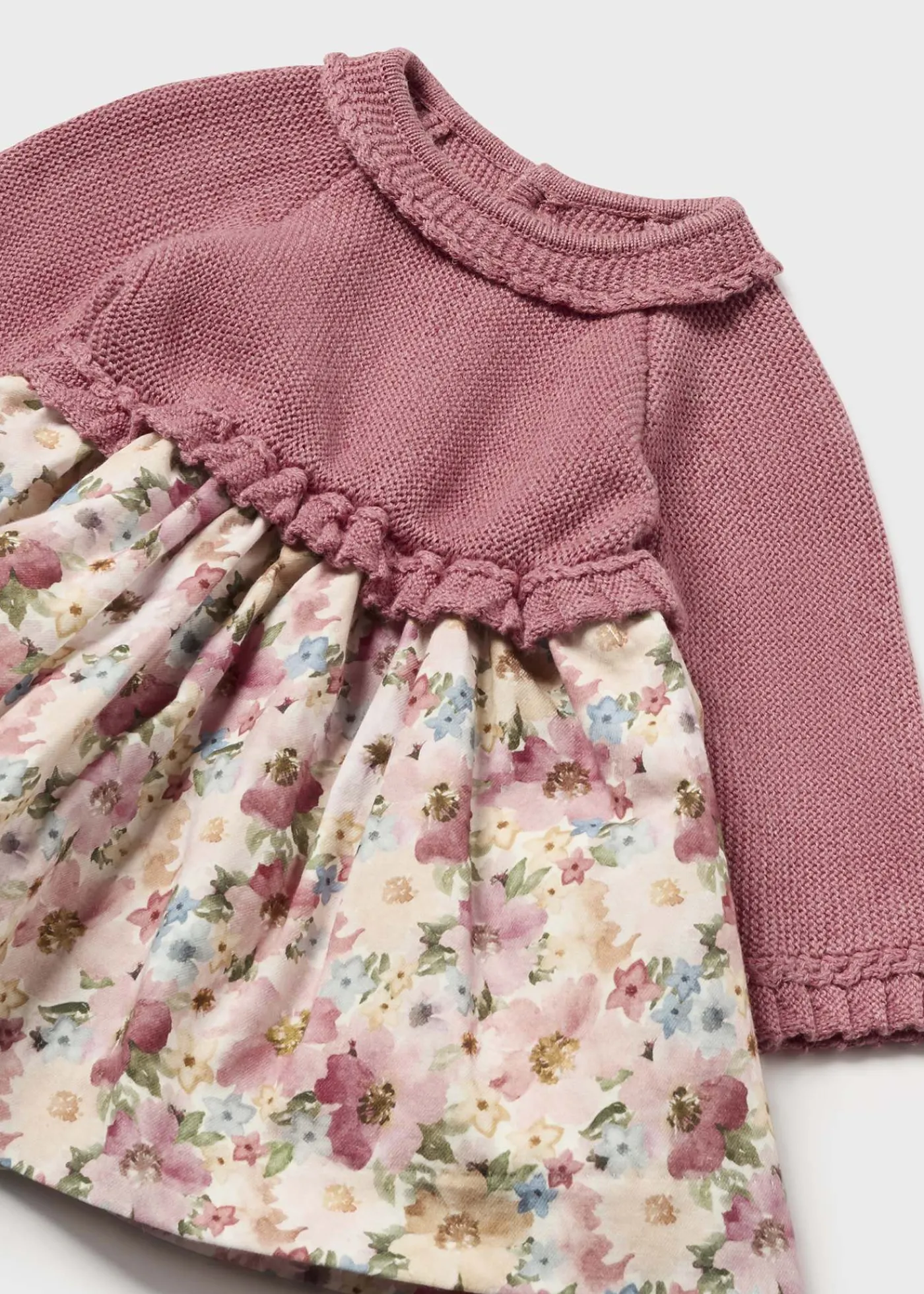 Discount Vestido combinado tricot recién nacida Vestidos