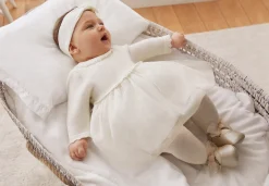 Cheap Vestido combinado tul purpurina recién nacida Vestidos