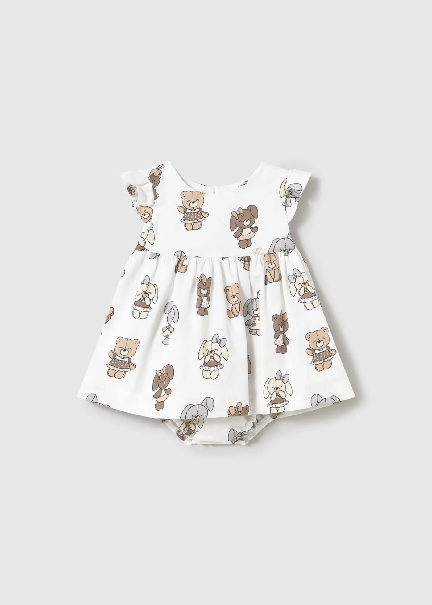 Clearance Vestido con cubrepañal estampado recién nacida Vestidos
