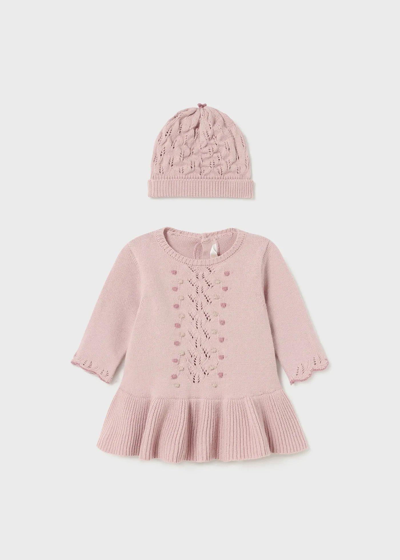 Hot Vestido con gorro tricot recién nacida Vestidos