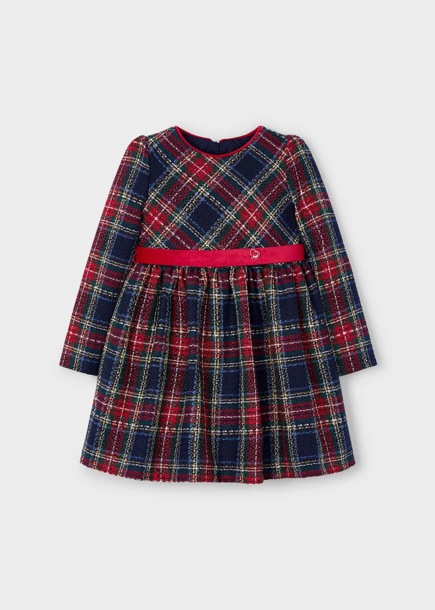 Best Vestido cuadros cinta terciopelo niña Vestidos