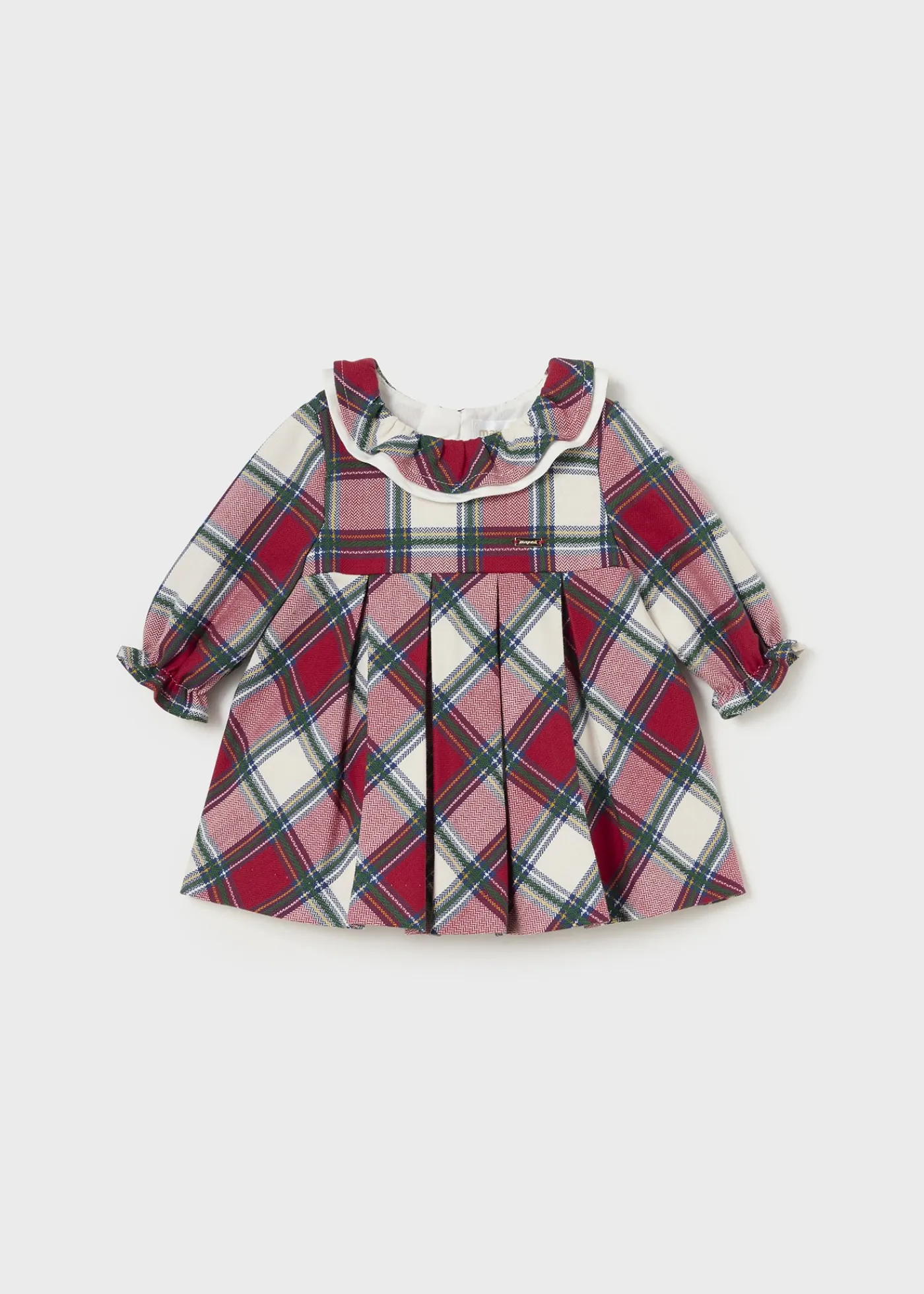 Discount Vestido cuadros cuello volante recién nacida Vestidos