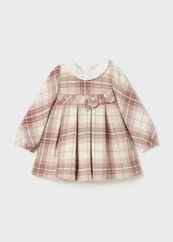 Flash Sale Vestido cuadros cuello volante bebé Vestidos