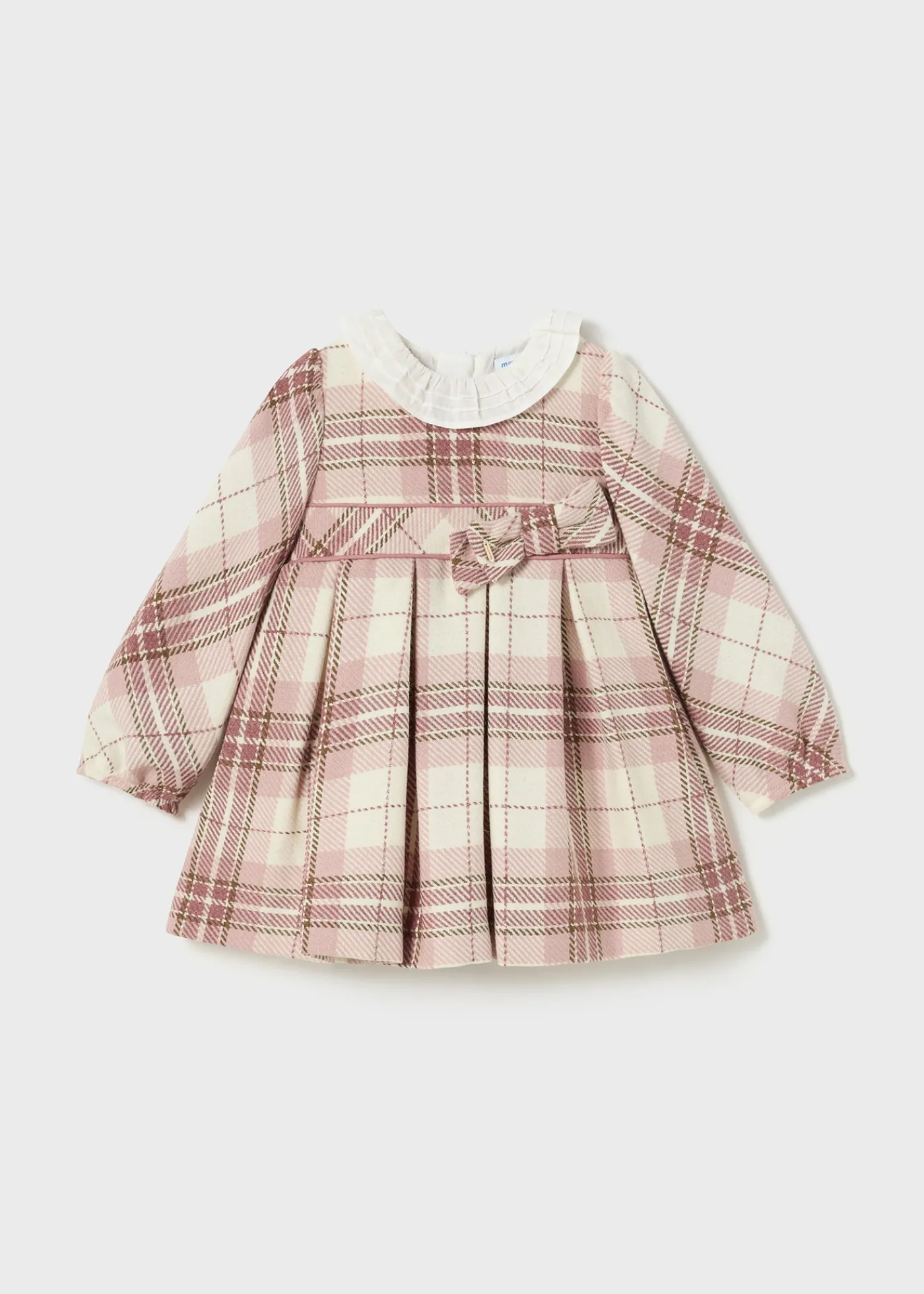 Flash Sale Vestido cuadros cuello volante bebé Vestidos