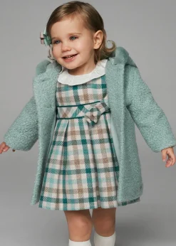 Best Vestido cuadros cuello volante bebé Vestidos